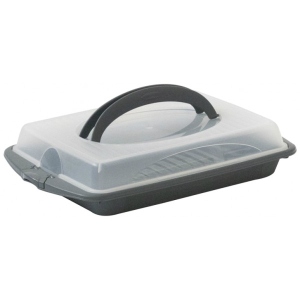 Ємність для зберігання торта Kela Deli Gray 45х30х9 см (12172)