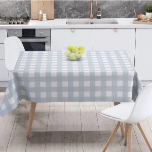 Скатертина прямокутна ТЕП Panama 180х220 см Dark gray check (С-04187_29808)