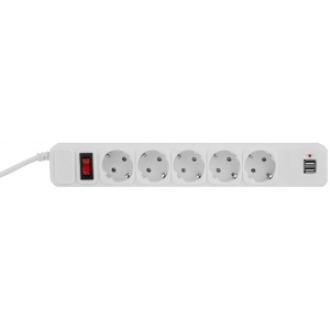 Мережевий фільтр ProLogix 5р 1.8m (PRS-075P5CUSB-18W)
