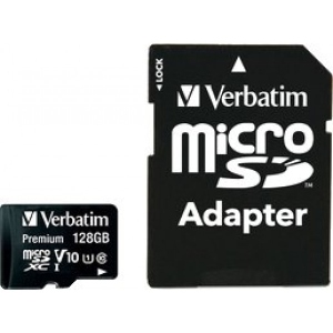 Карта пам'яті Verbatim microSDXC 128Gb Class 10 SD adapter (44085)