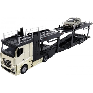 Колекційна спецтехніка Bburago Автотранспортер Mercedes-Benz Actros c автомоделей VW Polo GTI Mark 5 (18-31458)