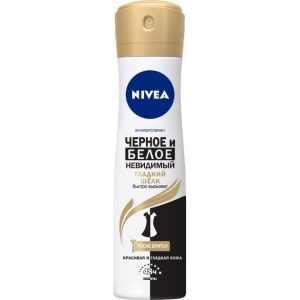 Дезодорант аерозольний NIVEA антіперсп Чорне і біле Невидимий Гладкий Шовк 150мл