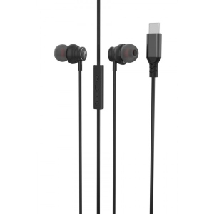 Навушники вкладиші дротові SkyDolphin SR30 with mic for Type-C DAC Black (HF-000485)