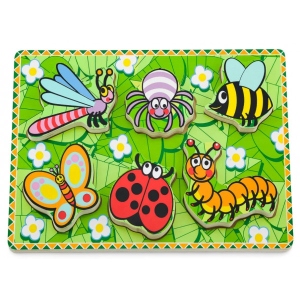 Пазли дерев'яні (3-4 роки) Viga Toys Комахи (56437)