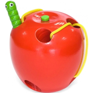 Настільна гра шнурівка (до 2 років) Viga Toys Яблучко (56276)