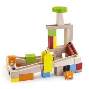 Дерев'яний конструктор Viga Toys Гірки для кульок 49 елементів (51619)