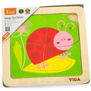 Головоломка з дерева Viga Toys Жук сонечко 4 ел. (50140)