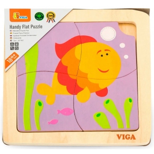 Головоломка з дерева Viga Toys Рибка 4 ел. (50144)