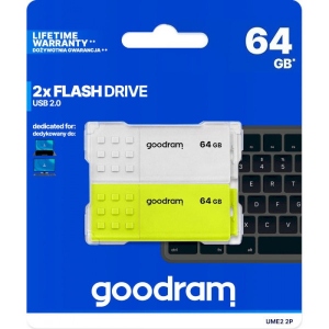 Флеш USB Goodram UME2 MIX 20R/5W USB 2.0 2 PACK (UME2-0640MXR11-2P)