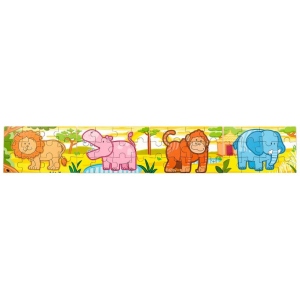Пазли дерев'яні (до 2 років) Viga Toys Джунглі 4 в 1 48 ел. (50068)
