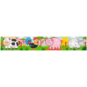 Пазли дерев'яні (до 2 років) Viga Toys Ферма 4 в 1 48 ел. (50069)