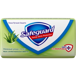 Тверде мило Safeguard Ніжний догляд Алое 90 г (5000174645675) в каталозі