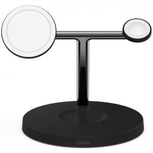 Зарядний пристрій Belkin MagSafe 3in1 Wireless Charger Black (WIZ017VFBK) ціни