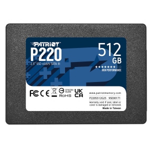 SSD-накопичувач внутрішній Patriot P220 512GB 2.5" SATAIII TLC (P220S512G25)