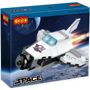 Пластиковий конструктор COGO Космічна подорож (45 елм.) Шатл (3096-1)