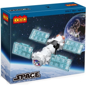 Пластиковий конструктор COGO Космічна подорож (48 елм.) Космічна станція (3096-2)