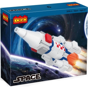 Пластиковий конструктор COGO Космічна подорож (46 елм.) Ракета (3096-6)