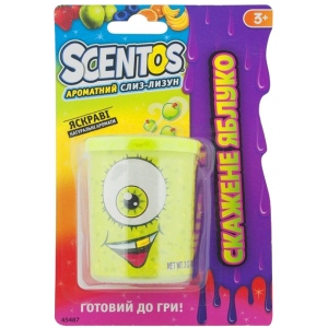 Лизун Scentos Ароматная слизь-лизун - СУМАСШЕДШЕЕ ЯБЛОКО (85г, в баночке)Ароматна слиз-лизун - божевільний ЯБЛУКО (85г, в баночці)