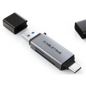 Кардрідер Cabletime USB3.0 A + USB TYPE C, SD/TF 5Gbps (CB46G) купити в Україні