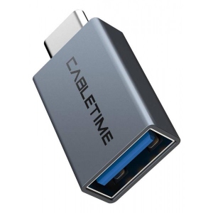 Перехідник Cabletime USB USB Type-C V 3.0 (F/M) OTG Black (CP76G) порівняти ціни