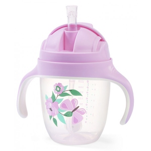 Поїльник-непроливайка дитячий BabyOno 240 мл Квіточки (1464/05)