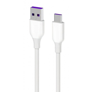Кабель синхронізації даних 2E USB-A - USB-C Glow 1 m White (2E-CCAC-WH)