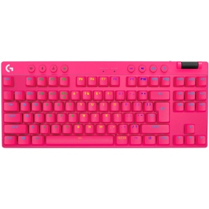 Клавіатура бездротова ігрова Logitech G Pro X TKL LightSpeed Magenta (920-012159)