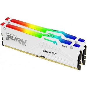 Память DDR Kingston FURY Beast White RGB DDR5 6400 64GB (2x32GB) (KF564C32BWEAK2-64)