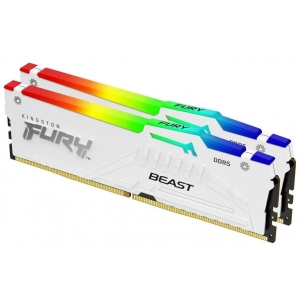 Память DDR Kingston FURY Beast White RGB DDR5 6400 64GB (2x32GB) (KF564C32BWAK2-64)
