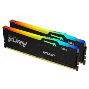 Память DDR Kingston FURY Beast Black RGB DDR5-6000 64GB (2x32GB) (KF560C30BBEAK2-64)