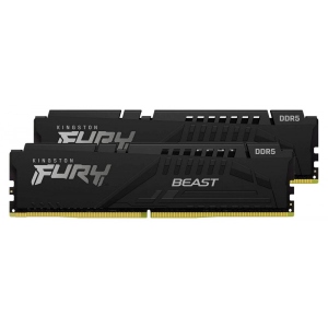 Память DDR Kingston FURY Beast Black DDR5 6400 64GB (2x32GB) (KF564C32BBEK2-64)