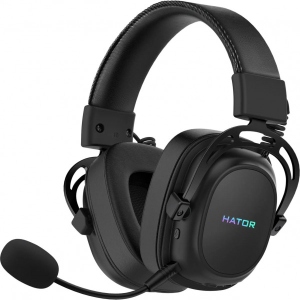 Гарнітура бездротова ігрова Hator Hypergang 2 Wireless Tri-Mode Black (HTA-950)
