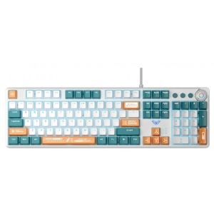 Клавіатура дротова ігрова Aula F2088 PRO White/Blue (6948391234908)