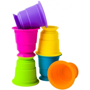 Іграшка-липучка для ванної Fat Brain Toys Suction Kupz М'які чашки 6 шт. (F183ML)