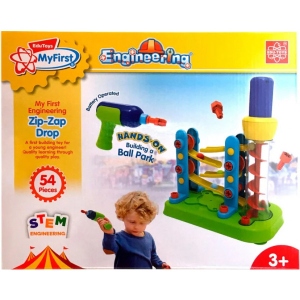 Пластиковий конструктор Edu-Toys Гірка-зигзаг з інструментами 54 деталі (JS021)