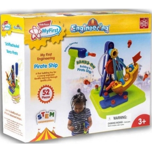 Пластиковий конструктор Edu-Toys Піратський корабель з інструментами 52 деталі (JS026)