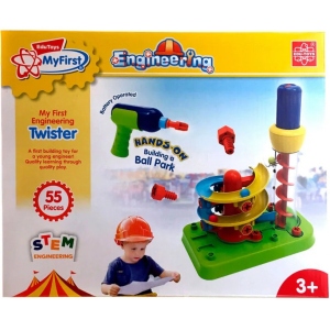 Пластиковий конструктор Edu-Toys Гірка-спіраль з інструментами 55 деталей (JS022)