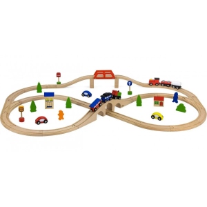 Ігровий набір дорога Viga Toys дерев'яна 49 ел. (56304)