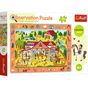 Пазли картонні (5-7 років) Trefl Візит на ранчо/Серія: "Observation" 70 ел. (15535)