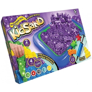 Кінетичний пісок KidSand 1,6 кг + пісочниця (KS-02-01)