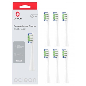 Насадка для зубної щітки Oclean P1C1 W06 Professional Clean Brush Head White 6 шт. (6970810553802)
