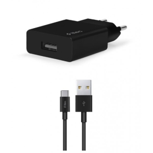 Мережевий зарядний пристрій Ttec SmartCharger USB 2.1А Black (2SCS20CS) + кабель USB Type-C (2SCS20CS)