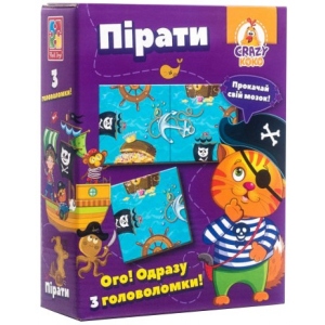 Настільна гра розвиваюча (5-7 років) Vladi Toys Головоломки. Пірати укр. (VT8055-11) замовити в Україні