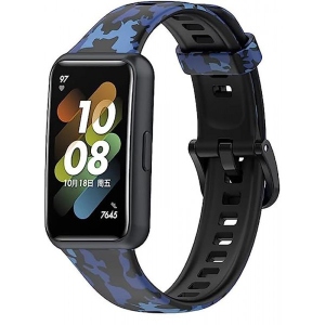 Ремінець для фітнес-браслету BeCover Modern Style for Huawei Band 7/Honor Band 7 Black-Blue (709445)