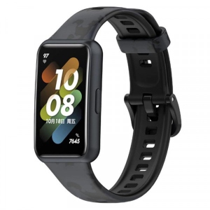 Ремінець для фітнес-браслету BeCover Modern Style for Huawei Band 7/Honor Band 7 Black-Gray (709446)