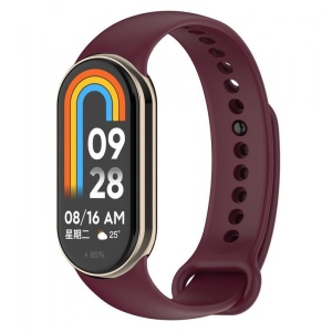 Ремінець для фітнес-браслету BeCover for Xiaomi Mi Smart Band 8 Burgundy Red (709378)