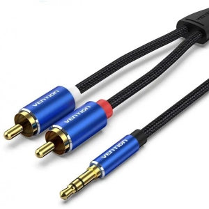 Кабель 3.5 мм - RCA Vention 2xRCA (M/M) 1.5 м Blue (BCPLG)