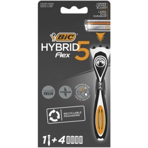 Станок чоловічий BIC Flex 5 Hibrid с 4 сменными картриджами (​3086123644984)