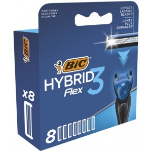 Картридж для станка чоловічого BIC Flex 3 Hybrid 8 шт. (3086123480933)