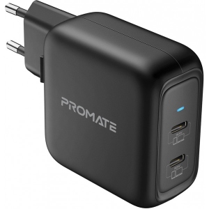 Мережевий зарядний пристрій Promate Ganport-90pd.Black